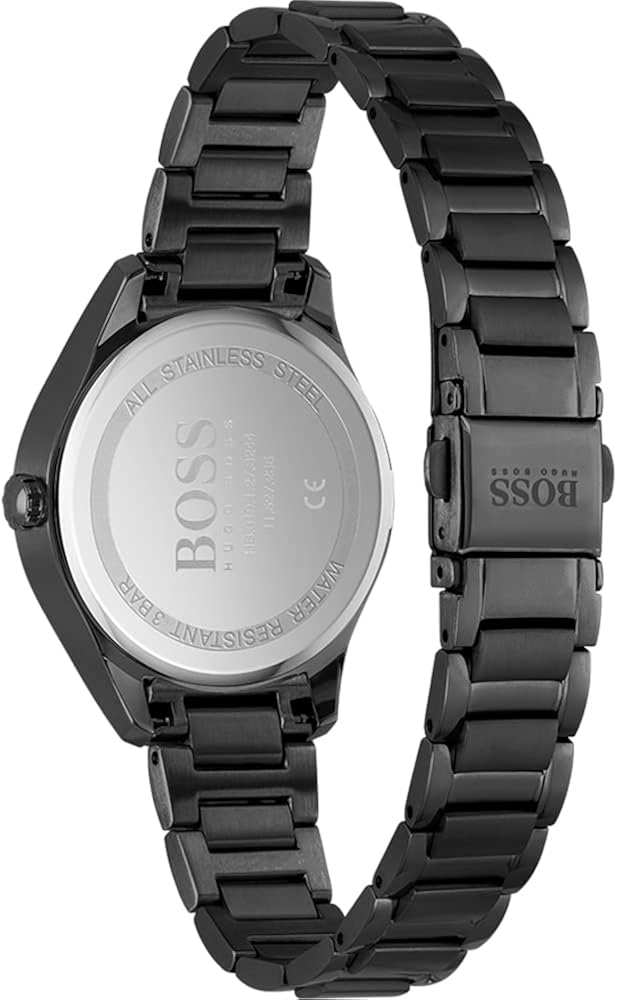 Boss Orologio Analogico Multifunzione al Quarzo da Donna con Cinturino in Acciaio Inossidabile Nero - 1502605 Boss Orologio Analogico Multifunzione al Quarzo da Donna con Cinturino in Acciaio Inossidabile Nero - 1502605