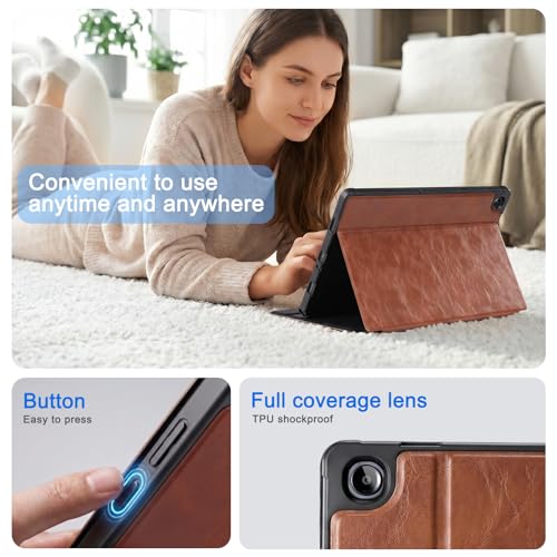 Image of CoBak Case for Samsung Galaxy Tab A11+ Plus 11 inch 2025, Multi-Viewing Angles, All New PU Leather Folio Stand Cover with Auto Sleep Wake Feature for Samsung Galaxy Tab A11+ Tablet 11-inch, Brown