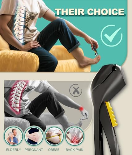 ILLFER Curved Toenail Clipper with Safety Lock Heavy Duty Thick Nail Cutter for Ingrown - image 2