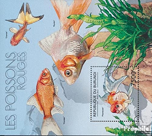 Prophila Collection Burundi Block281 (kompletne wydanie) świeża ** MNH 2012 złote rybki (znaczki pocztowe dla kolekcjonerów) zwierzęta wodne