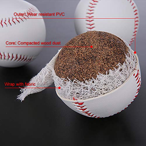 Hard Baseball, Andoer Tamanho padrão 9 Basebol de treino Bolas de treino duro Bolas de enchimento di