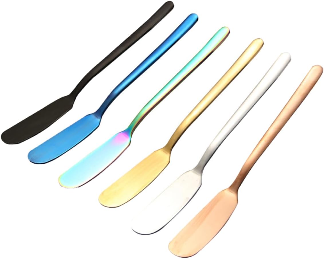 ABOOFAN 6 Pack Stainless Steel Butter Spreader Knife for Jam and Cream