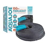 Aqua Joe AJFJH100-58-MAX 100-Ft x 5/8-Inch FiberJacket Hose w/Aluminum Fittings, 100 ft, Heavy Duty Couplings