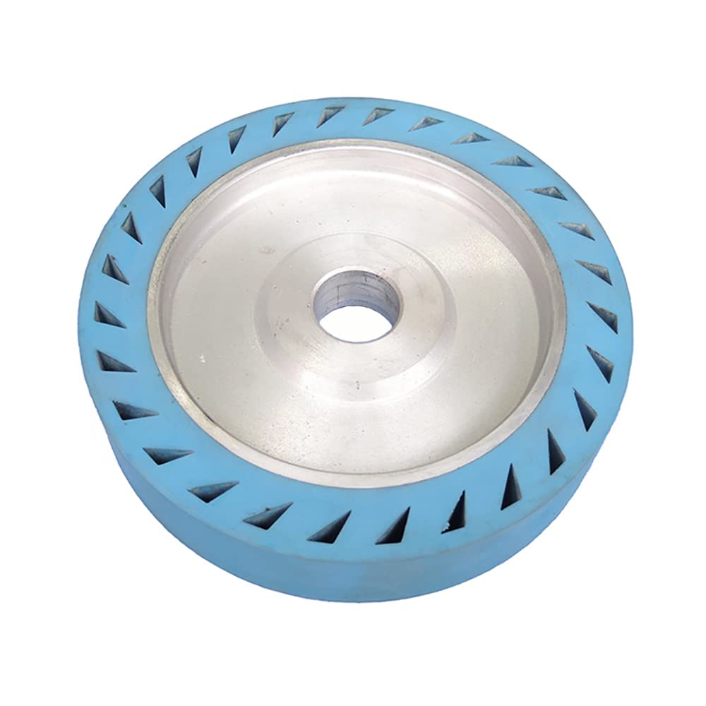 Ruota in Gomma con Anima in Alluminio Mola da Tavolo Mola in Gomma Flessibile per Lucidatura a Nastro Abrasivo Adatta per Sbavatura Smussatura(200x40x25MM)