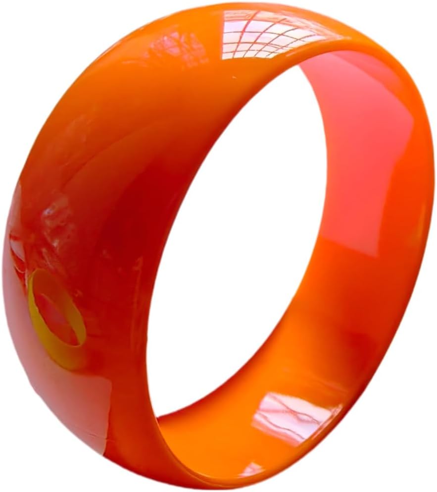 Retro Neon Cuff Bracelet 70s 80s Colorful Plastic Bangle Bracelets for Women Cosplay Party Jewelry