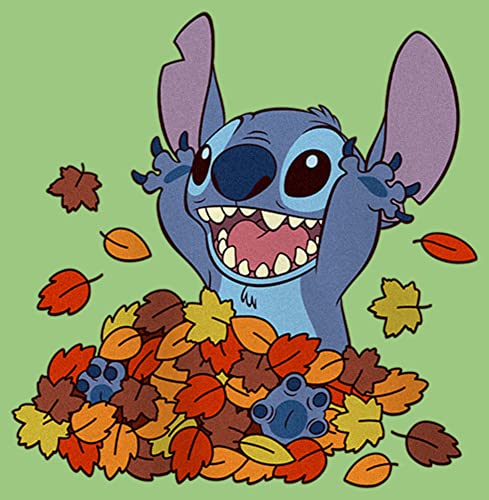 Disney Lilo & Stitch Play Leaves Fall Girls T-Shirt2