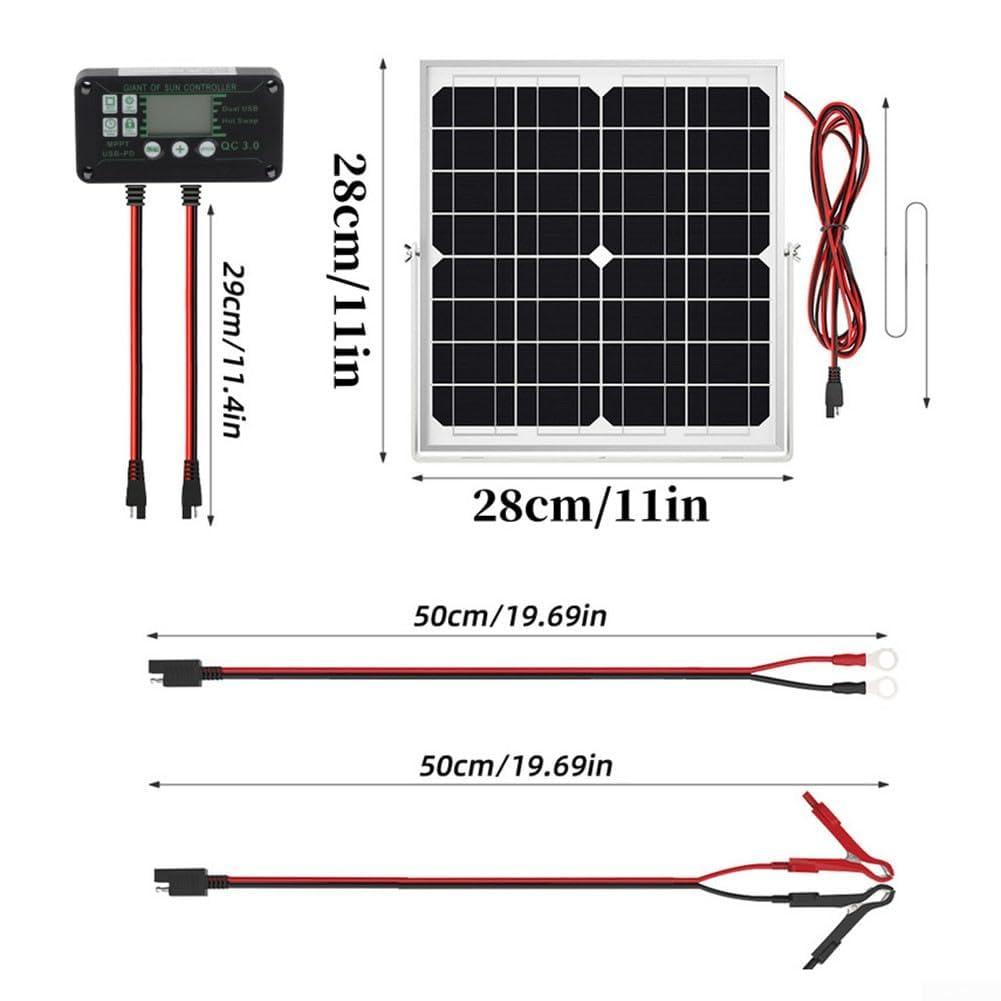 Chargeur de batterie solaire MPPT 12 V avec système de charge intelligent pour voitures, bateaux et motos, conversion optimisée de l'énergie solaire pour un fonctionnement fiable