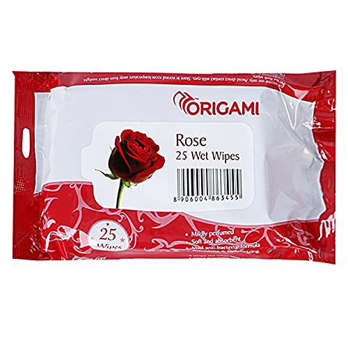 Image of Origami Wipes - 15 x 20 cm - 25 Pulls Per Pack - Pack of 5-125 Wipes - Assorted Fragrances