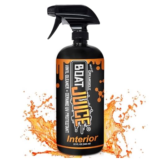 Boat Juice - Interior Cleaner with SiO2 Ceramic UV Protectant - Works Great on Upholstery, Vinyl, Plastic, Foam Flooring and Carpets - 32oz Sprayer Bottle
