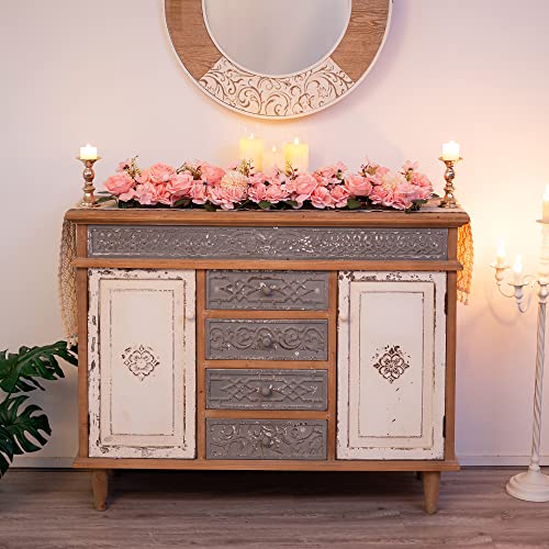 Inweder Flower Table Decorations Floral Centerpieces 10 Pcs Silk Table Rose Flower Arrangements, Artificial Wedding Floral Centerpieces For Reception, Table Runner, Living Room, Home Decor, Pink #TOP3