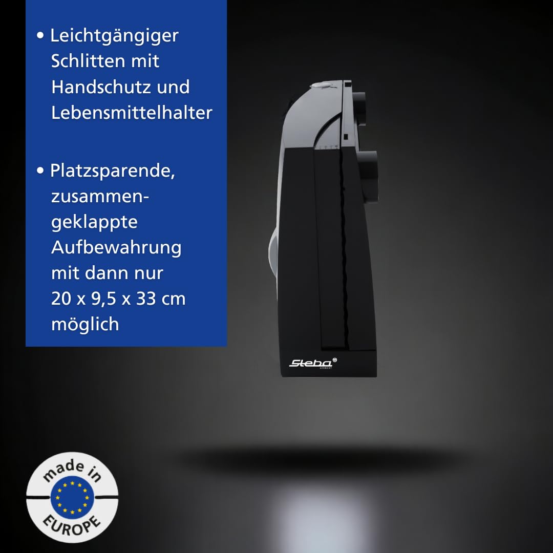 Steba AS 100 Allesschneider | Edelstahlmesser, Wellenschliff