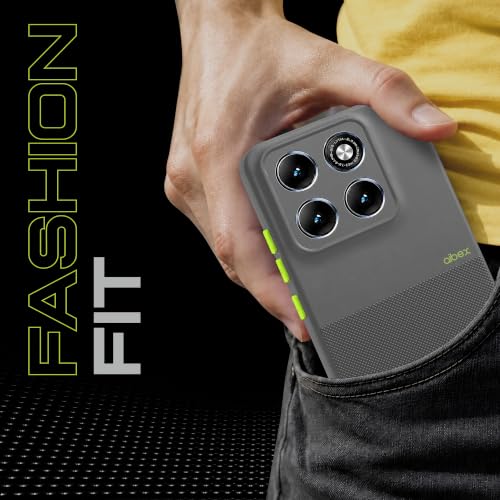 Image of AIBEX Premium Back Cover Case Compatible for Motorola Edge 70 Pro Plus 5G / Motorola Edge 70 Pro 5G|Scratch & Drop Tested Shockproof Matte Texture Case with Soft Microfibre Lining|Slim Fit - Grey