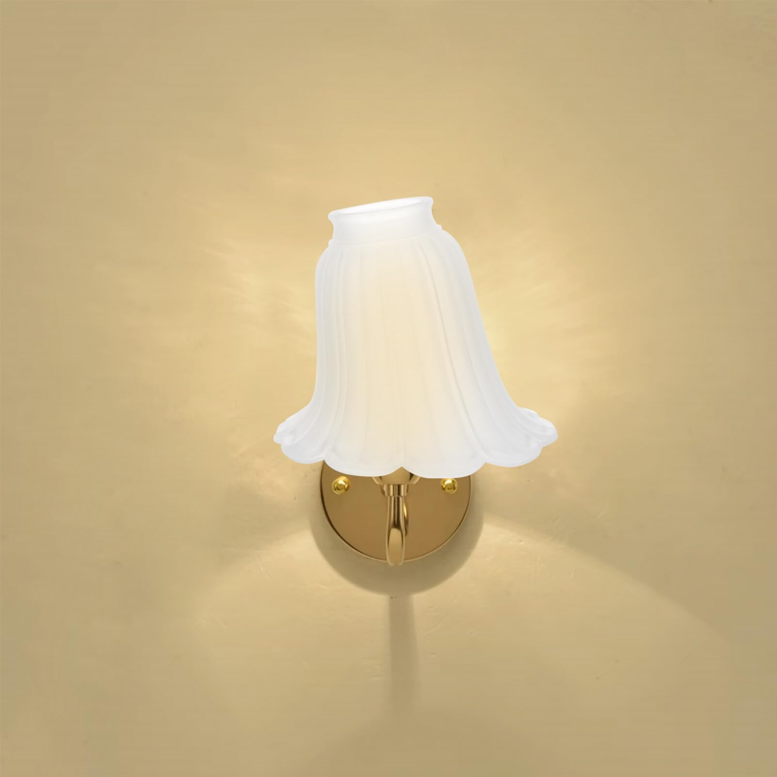 Reemplazo de pantalla de lámpara de vidrio, vidrio esmerilado con forma, 5.70 pulgadas de diámetro, blanco, para lámparas de mesa, lámparas de techo, lámparas colgantes, decoración del hogar 6