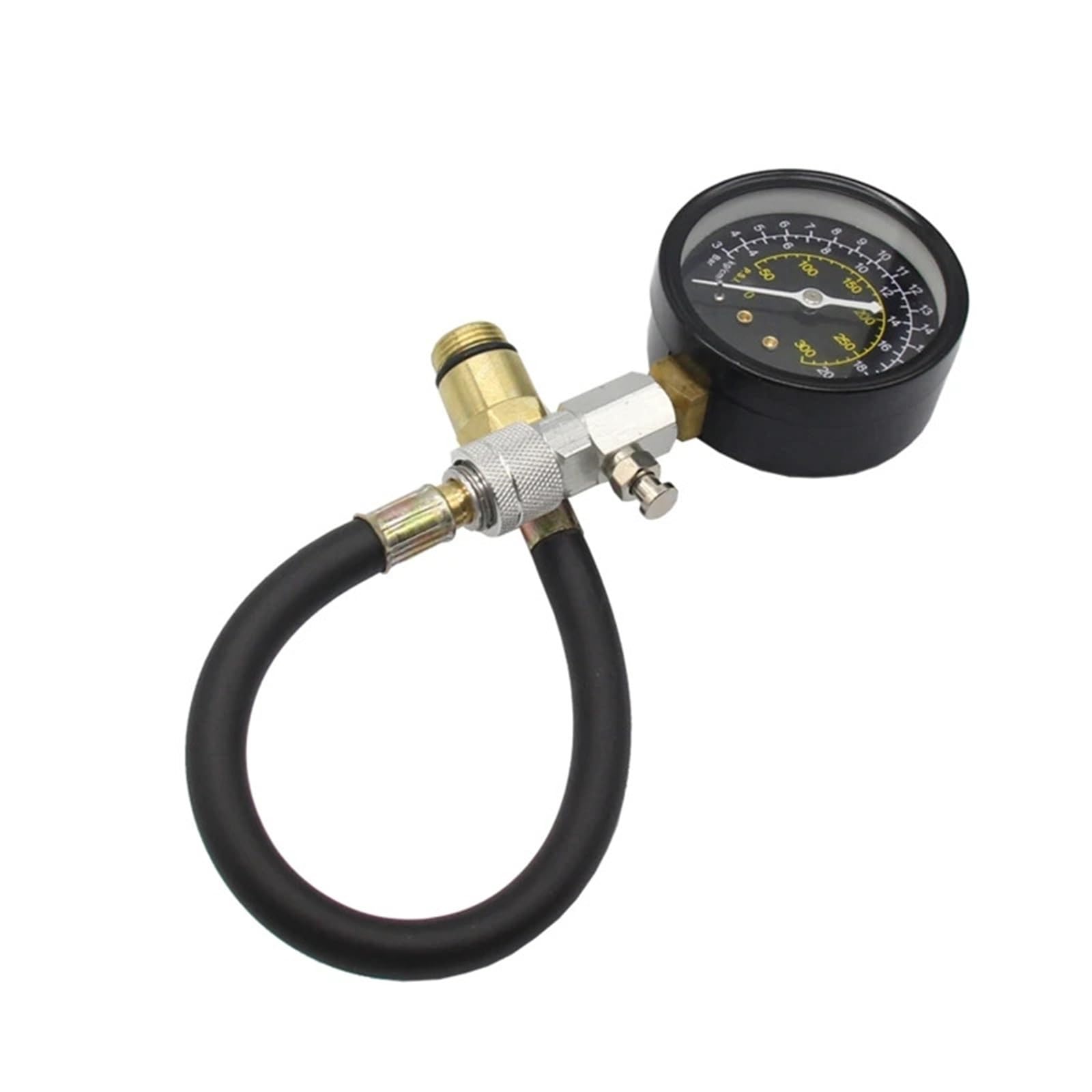 Comprobador de compresión de Motor de Gasolina, Kit de manómetro para automóvil de 0 a 300 PSI, diagnóstico de Cilindros con Adaptador para manómetro Digital de automóvil