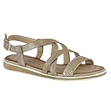 TPR Sohle. Cipriata Damen Marcella Sandalen (36 EU) (Gold Schimmer)