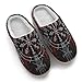 CHNOT Chaussons en peluche pour homme - Motif dragon viking - Antidérapants - Confortable - Pour l'intérieur et l'extérieur - En automne et hiver, Blanc., 45 EU Schmal