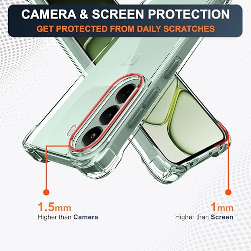 Image of CEDO Cover for OnePlus Nord CE 6 Lite (5G) | Camera Protection Shockproof Bumper-Edge | 360 Degree Protection Acrylic Crystal Clear TPU+PC | Transparent Back Case Backcover (Transparent)