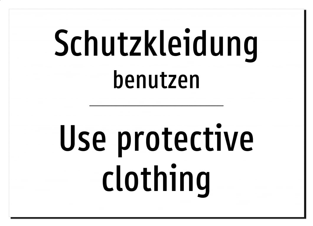 50217-DEEN-T-13 | Schutzkleidung benutzen Schild/Aufkleber | Deutsch