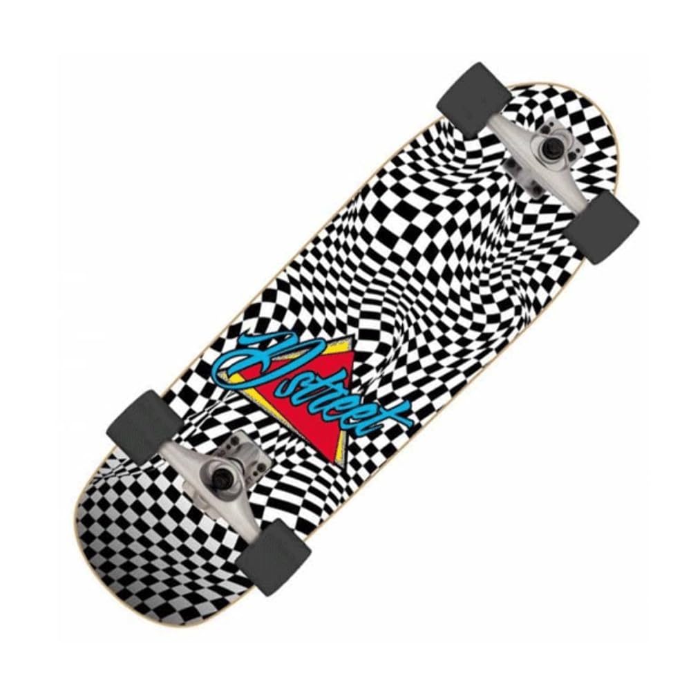 D-Street Surfskate Check Warp Skateboard Mixte Adulte, Multicolore (Multi), 81,3 x 25,4 cm