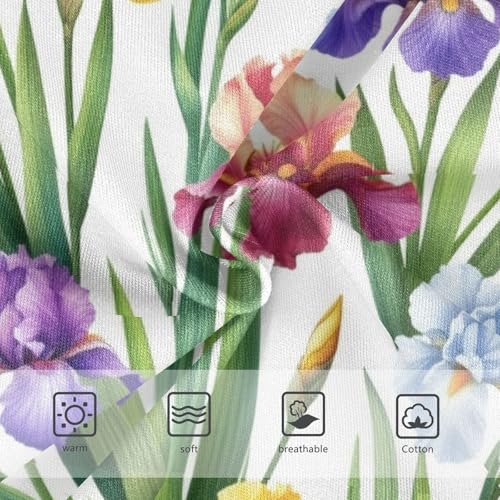 Colorful Girls Underwear Toddler 2t Cotton Panties for Girl Colorful Irises Green Leaves Briefs Kids Undies3