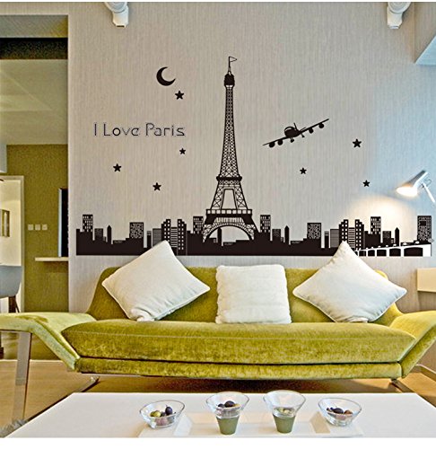 2016 Sale New Resin Eifel Tower Wall Decals Vinyl Stickers Home Decor Bedroom Living Room Decoration Luminous Fluorescent Papers