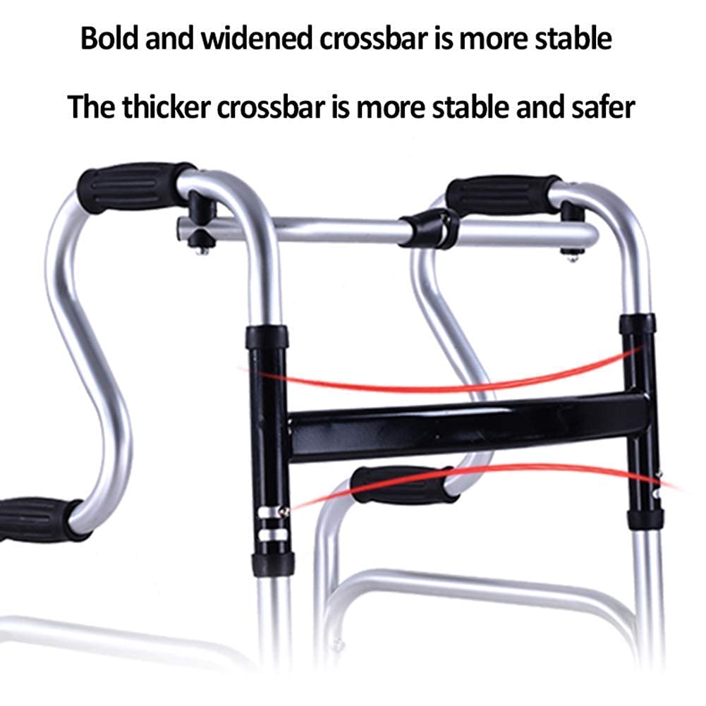 Chodziki dla seniorów Lekki chodzik Rollator, aluminiowy chodzik chodzik, siedzenie i koła, podwójny układ hamulcowy, alternatywa dla kul, podnoszony wyściełany chodzik, trwała pomoc w poruszaniu się