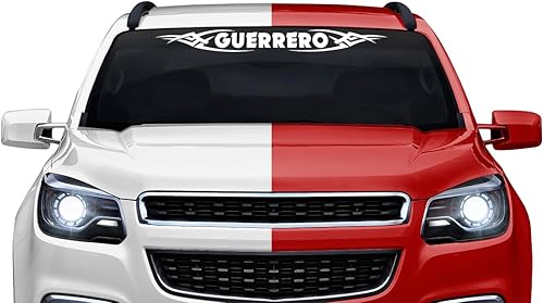 Miniatura 2 de Guerrero MX Mexico Decal Sticker Windshield Window Vinyl Graphic Banner Rear Back Car Truck SUV Vehicle Estado Calcomanía Troca Carro Tribal