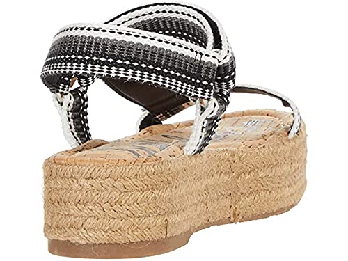 Image of Sam Edelman Artica Black /White Multi Heavy Woven Stripe Trim 6.5 M