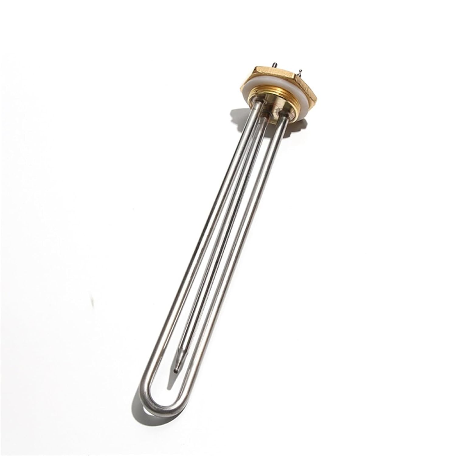 DN32/41mm Copper Threaded Water Heating Element 1.25 Inch 1KW 1.5KW 2KW Single Phase Heater with Probe Tube 1Pcs(220V 1.5KW 260mmL)