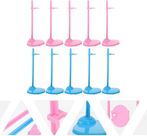 Miniatura 4 de HEALLILY Soporte de muñeca de plástico, 30 piezas, soporte para muñeca, soporte de exhibición de figura de acción, soportes de muñeca transparentes,