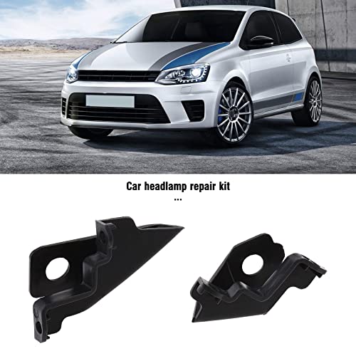 ECSiNG Auto Frontscheinwerfer Reparatur Set Scheinwerfer Halterung Clip mit Schraube mit Dichtung 6R0998225 6R0998226 Kompatibel mit Polo 2009-2017