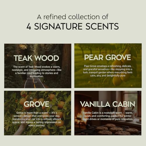 Image of Hanging Air Freshener - Long Lasting Essential Oil Diffuser - Car Accessories for Men & Women - Pack of 2 Non-Toxic Car Air Freshener - 0.27FL OZ /8ML (Vanilla Cabin)