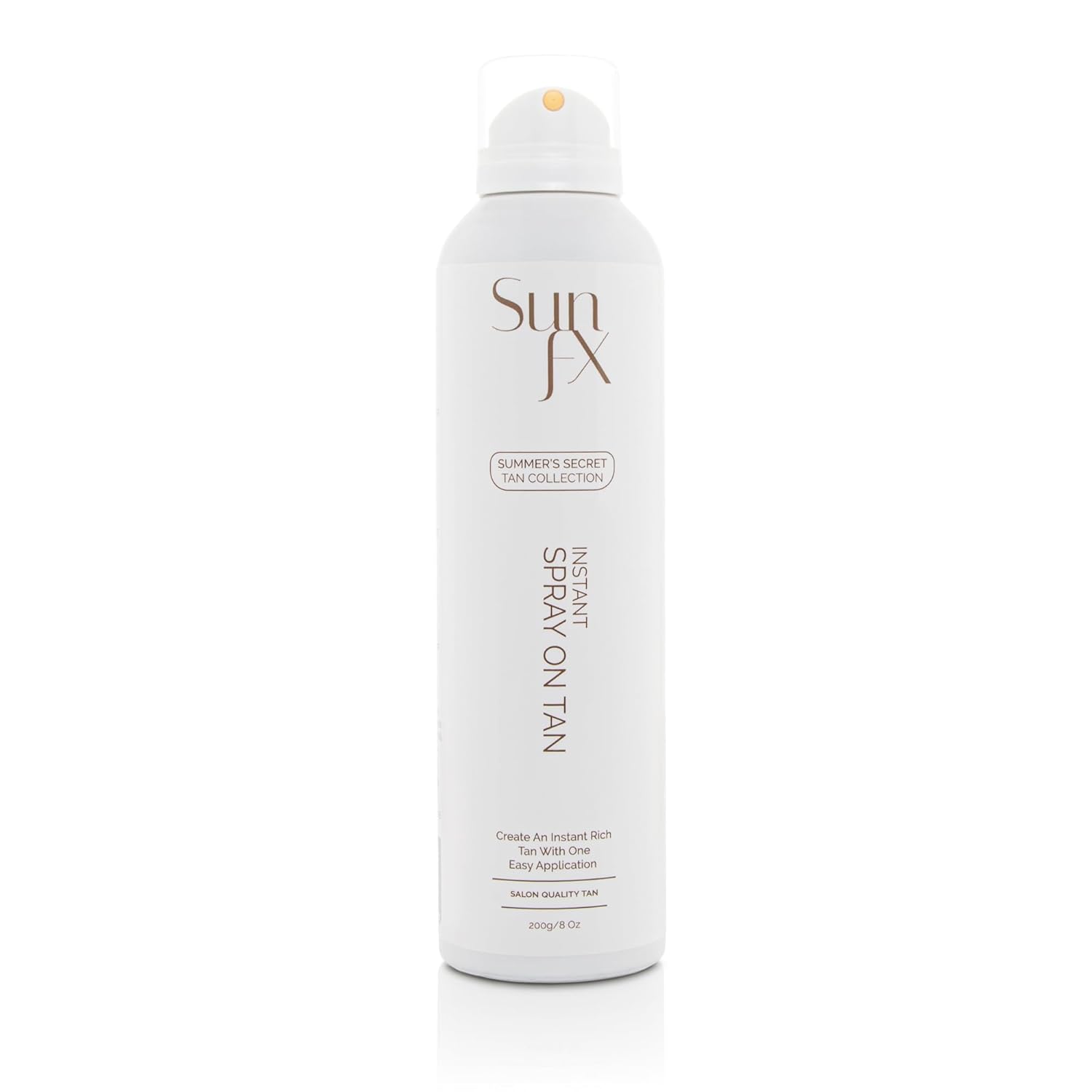 SunFX Summer's Secret Instant Self-Tanning Spray – Medium-Dark, 8oz | Streak-Free, Fast-Drying, Long-Lasting Self Tanner for a Natural Bronzed Glow
