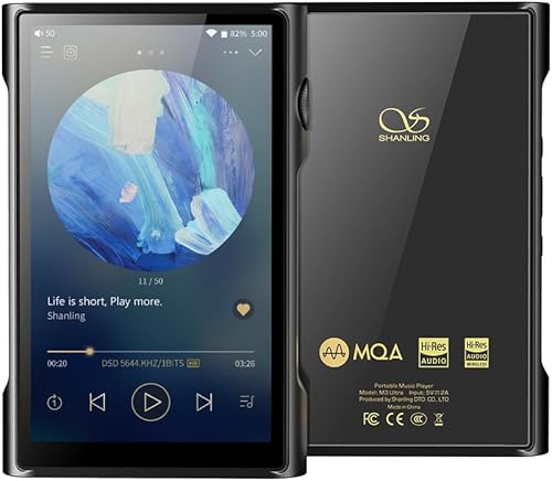 SHANLING M3 Ultra Portátil MP3MP4 Reproductor M3U Android 10 Audio de Alta Resolución, Bluetooth 5.0 Reproductor de audio ES9219C 4.2 pulgadas LCD