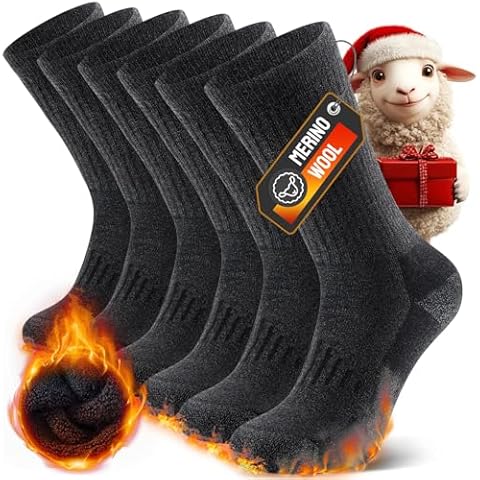 TIBISI Thermal Merino Wool Socks for Winter Cover