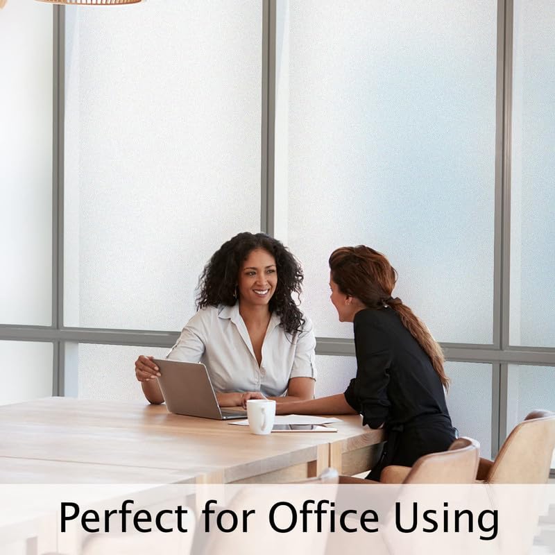 Image of Frosted GlassFilm Window Film Window Sticker Glass stickerFor Privacy, Heat Control UV Blocking for Home, Office & Bathroom (24 Inch X 120 Inch)