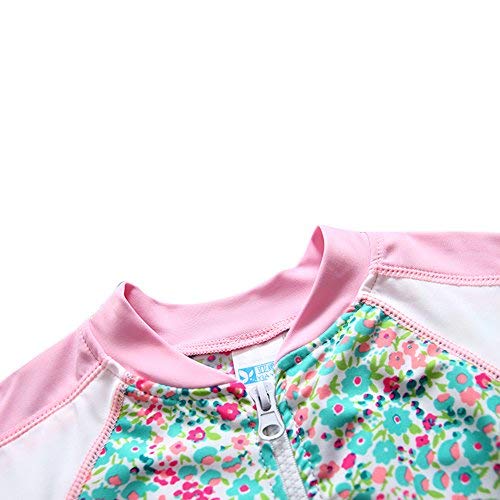 Taiycyxgan Baby Toddler Girls Long Sleeve Swimsuit Kids Two Pieces Rash Guard Sunsuit With Hat Upf 50+ Uv Green 3-4T #TOP2