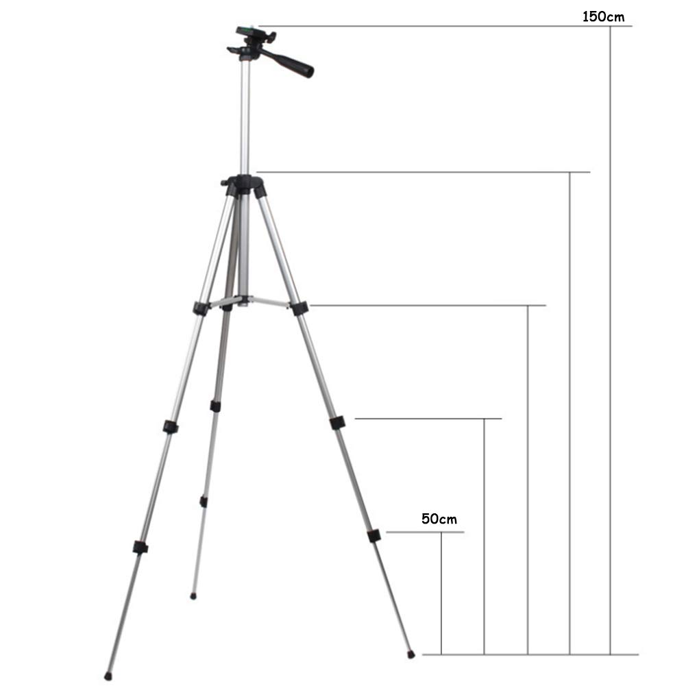 Teléfono Trípode, Extensible De Aluminio Ligero Trípode, Trípode De Cámara, Clip De Teléfono con Bolsa De Transporte, Portátil Trípode De Viaje para La Fotografía, Grabación De Vídeo, Vlogging