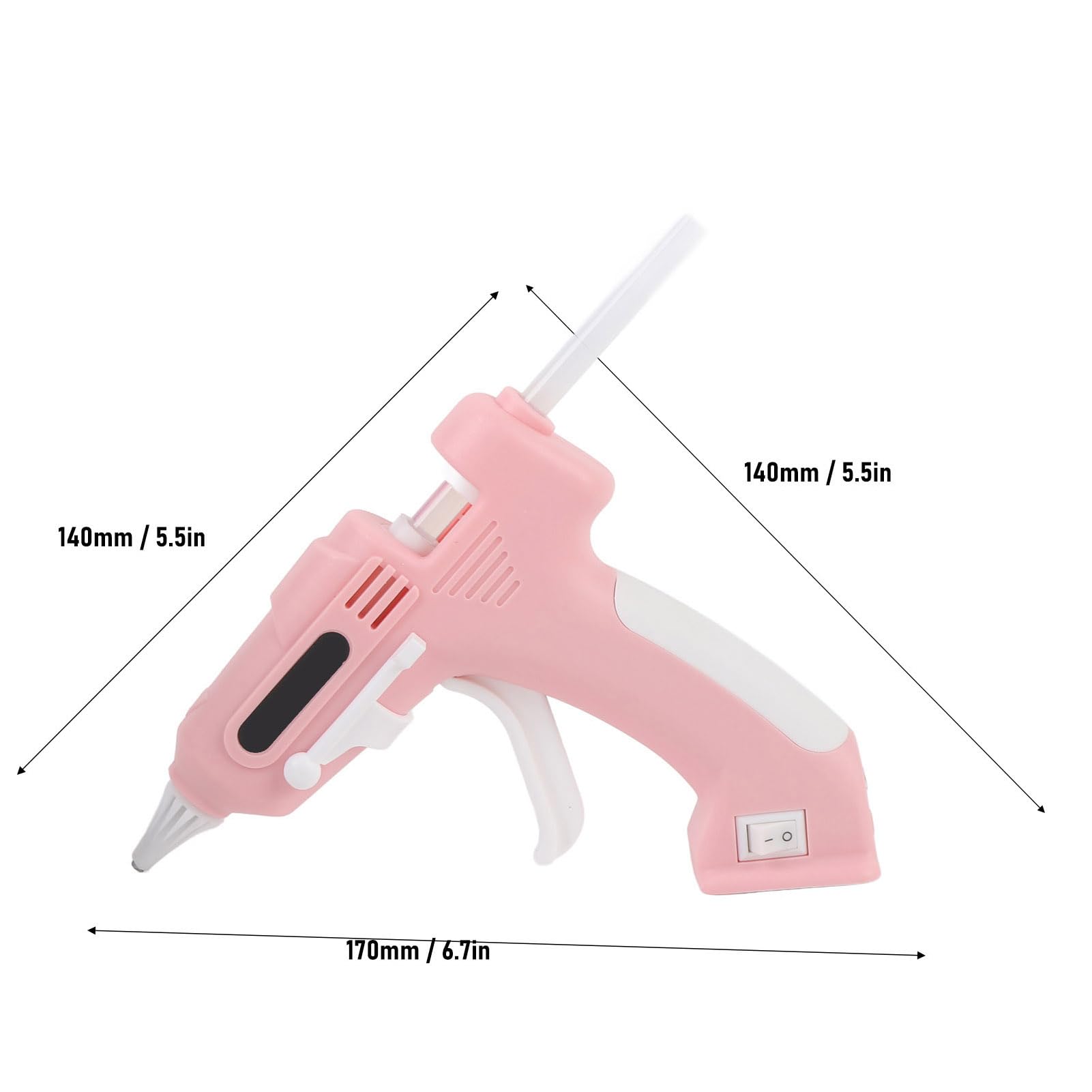 Cordless Hot Glue Gun, Electric Hot Glue Kit with 10Pcs 7mm Sticks, Fast Preheating Industrial Glue Gun Backflow Prevention, Hot Melt Glue Tool for Home Crafting, DIY and Repairs