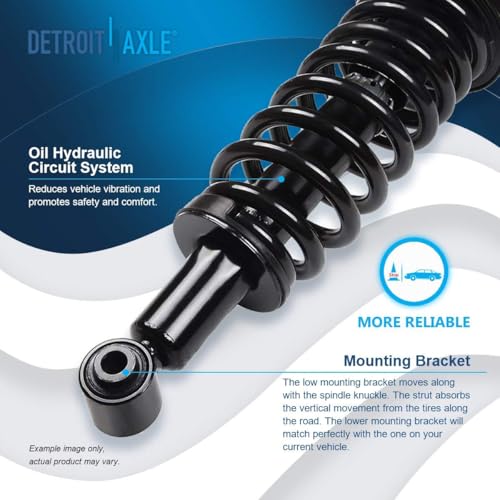 Image of Detroit Axle - Rear Steering Knuckles w /Hubs + Coil Spring Struts Front Sway Bars Replacement for 2004-2005 Ford Explorer Mercury Mountaineer