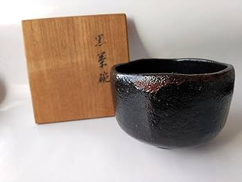 茶道具 黒楽茶碗 九行 在印(LC507) 茶道具 黒楽茶碗 九行 在印(LC507) 新古】茶碗 赤楽 大野九行 共