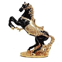 縁起物 木製　跳ね馬　馬 オブジェ 置物 アンティーク インテリア Amazon.co.jp: 立ち馬 跳ね馬 オブジェ WH/GD Lサイズ 馬 跳ね馬