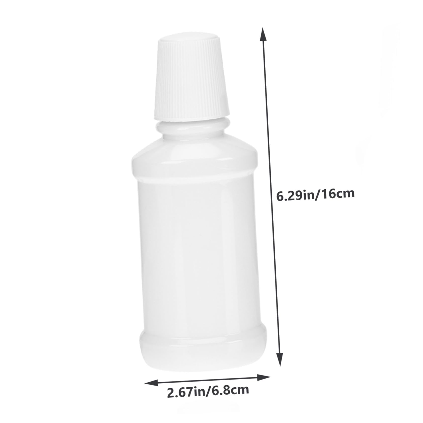 Beatifufu 6 Pack Portable Mouthwash Bottle 200ml Wide Mouth Travel Toiletry Bottles Sub-packing Foam for Bathroom