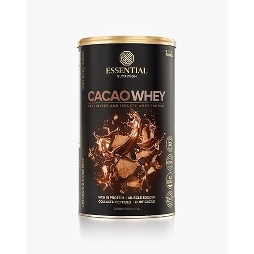 Essential Nutrition - Cacao Whey Lata 420g 15 doses