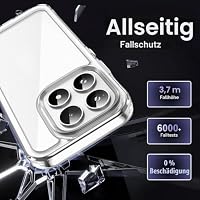 Liisooka Hülle für Xiaomi 17 5G, Militärische Ultra Slim Handyhülle, Nie Vergilbung, Kratzfeste, Harte PC-Rückseite Case, Stoßsichere Transparente Schutzhülle, Durchsichtig – Ansicht 4