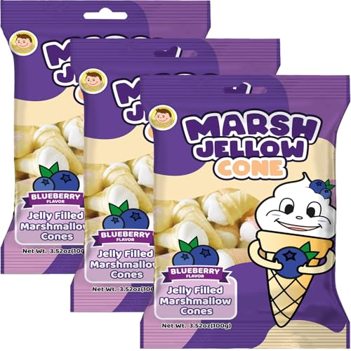 Josh Bosh Marsh Jellow Cono Dulce, Arándano 3-Pack