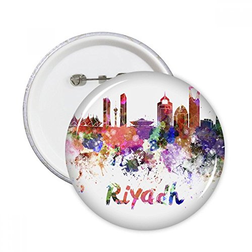 Idée cadeau Riyadh Arabie Saoudite lot de 5 pins ronds pour passionnés de voyage