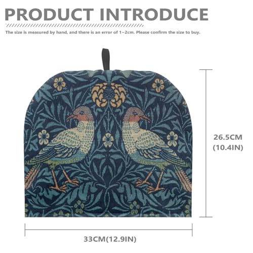 Image of Strawberry Thief Print Tea Pot Cover Teapots Cosy Insulated Tea Cozies Home Kitchen Decoration Teapot Dust Cover Warming Tea Kettle Quilt Creative Gifts for Party