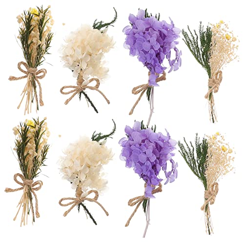 Mini ramo de flores secas para decoración y manualidades miniatura 1