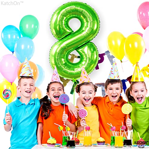 Image of KatchOn Light Green Number 8 Balloon 40 Inch